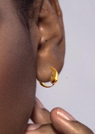 Yin Yang Hoop Earring.