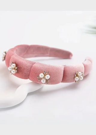 Pearl Blossom Headband (Pink color)