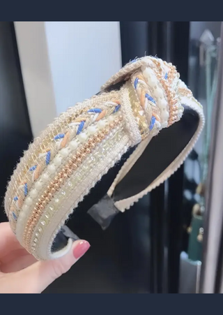 Crochet Pearl Headband-W