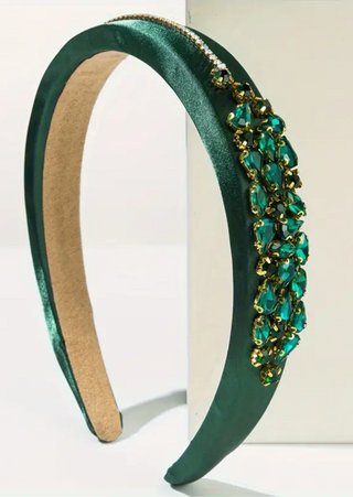 Green Rhinestone Headband