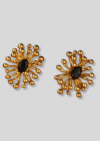 Zirconia Blossom Stud Earring-W