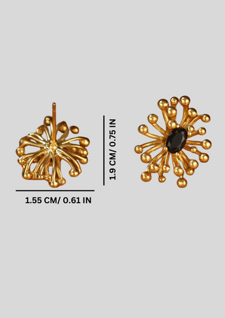 Zirconia Blossom Stud Earring