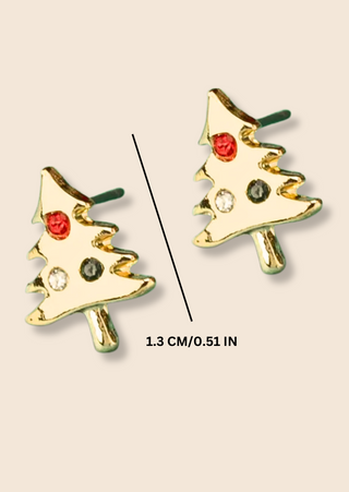 Christmas Tree Stud Earrings-W