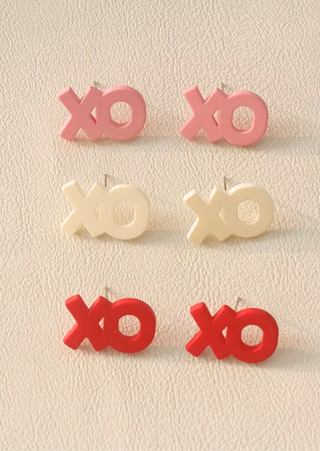 XOXO Mix Set of 3 Studs-W