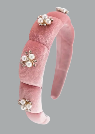 Pearl Blossom Headband (Pink color)