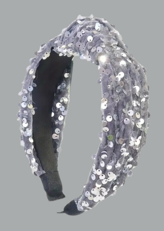 Sequin Spark Headband (Grey)