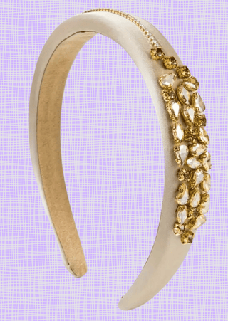 Beige Rhinestone Headband