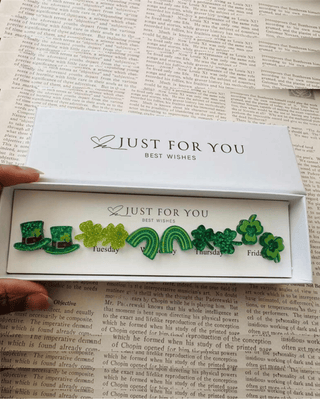 St Patrick’s Day Mix Glitter & Matte Studs(Set of 5)-W