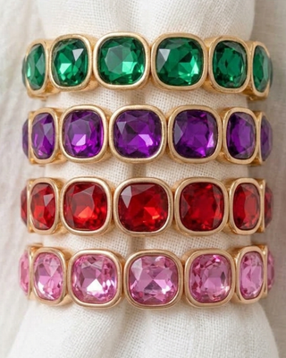 Pre-Order Big Crystal Stretchy Bracelets-W