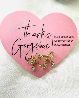 Zircon Small Bow Stud Earring-W