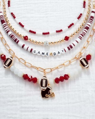 Homecoming Game Day Cap Chains Red Set of 5-W
