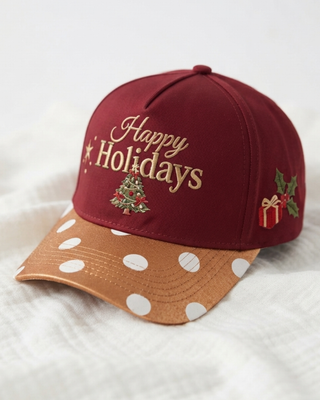 Pre-Order Holiday Printed Christmas Caps-W