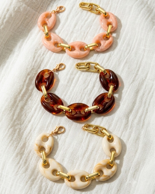 Pre-Order Pig Nose Link Chain Adjustable Bracelets-W