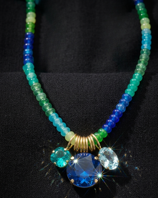 Pre-Order Big Crystal Multicolor Bead Statement Necklaces-W