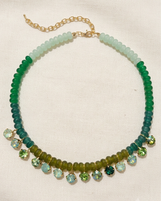 Beaded Crystal Charms Adjustable Necklaces-W