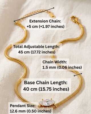 Pre-Order Horse Eye Crystal Snake Chain Gold Stackable Necklaces-W