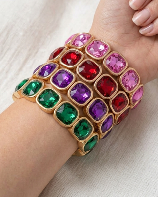 Pre-Order Big Crystal Stretchy Bracelets-W