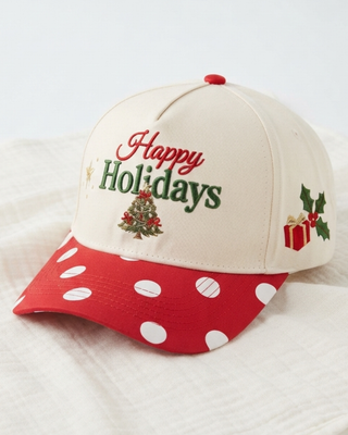 Pre-Order Holiday Printed Christmas Caps-W