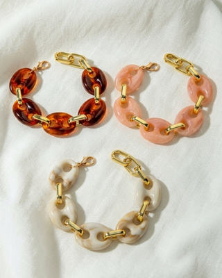 Pre-Order Pig Nose Link Chain Adjustable Bracelets-W