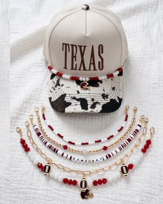 Homecoming Game Day Cap Chains Red Set of 5-W