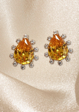 Multi-Colored Stone Embellished Zirconia Stud