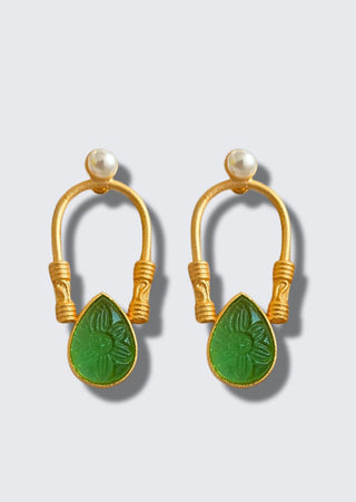 14K Gold-Plated Crystal Drop Earring