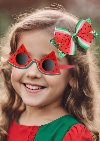 Watermelon Sunnies with Matching Watermelon Bow