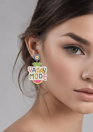 Vacay Mode Multi-Colored Beads Earring