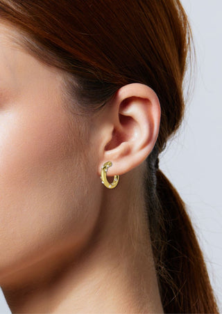 18K Gold-Plated Pearl Hoop Earring