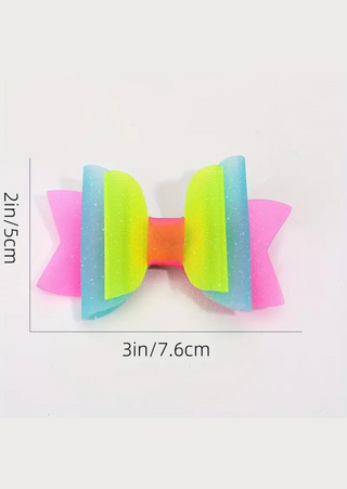 NEON PRINCESS BOW SET OF 2 - 3"