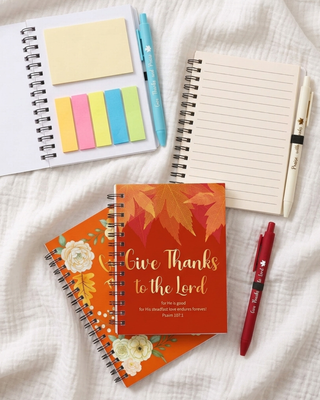 Faith Notebook/Journal with Pens Fall Floral Colors-W