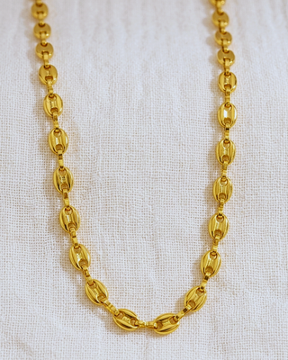 18K Gold Pig Nose Chain Necklace-W