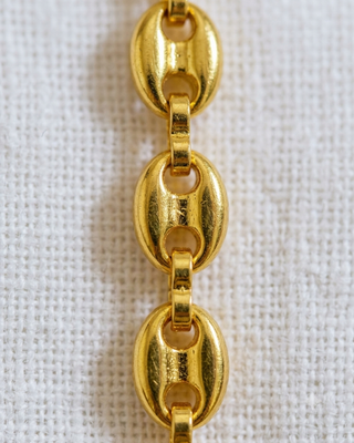 18K Gold Pig Nose Chain Necklace-W
