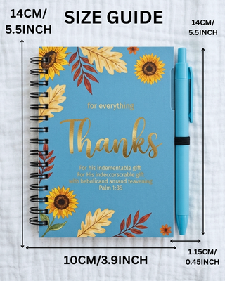 Faith Notebook/Journal with Pens Fall Floral Colors-W