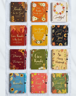 Faith Notebook/Journal with Pens Fall Floral Colors-W