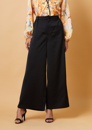 Black High Waist Wide Leg Pant