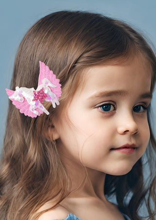 Little Unicorn Wing Hair Clip (PINK)