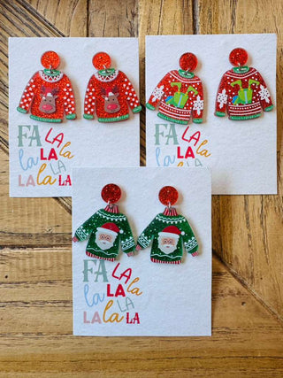 Ugly Sweater Earrings-W