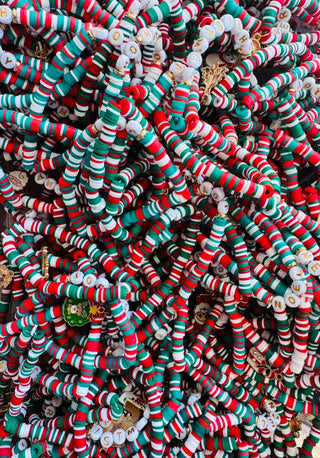 Christmas Stretchable Charm & Letter Bracelets – W (RTS)