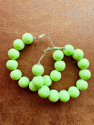 Hoops & Home Runs Earrings(Green)-W