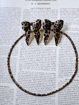 NEW ARRIVAL - Fall Leopard Print Snake Skin Chain Necklace - W (RTS)