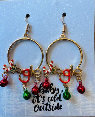 Jingle bell earrings-W