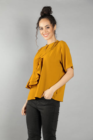 Front Ruffles Top-W