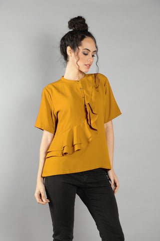 Front Ruffles Top-W