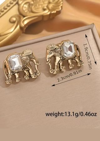 CLASSIC CRYSTAL SMALL ELEPHANT STUD