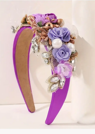 Nature Inspired Floral Headband (Purple)