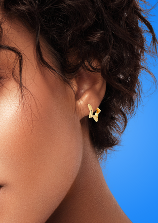 18K Gold-Plated Star Hoop Earring