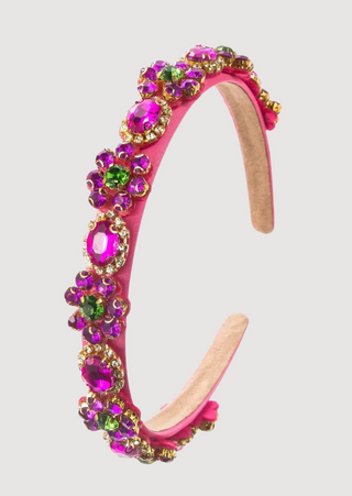 Bright Pink Rhinestone Headband