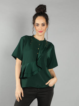 Front Ruffle Top