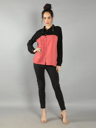 Pin Tucks Vintage Collar Shirt